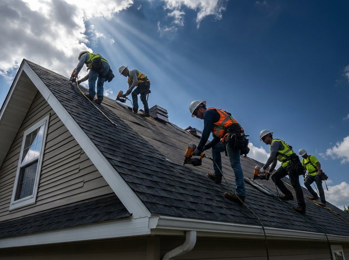 Priceless Home Improvements roofing crew
